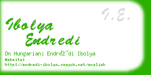 ibolya endredi business card